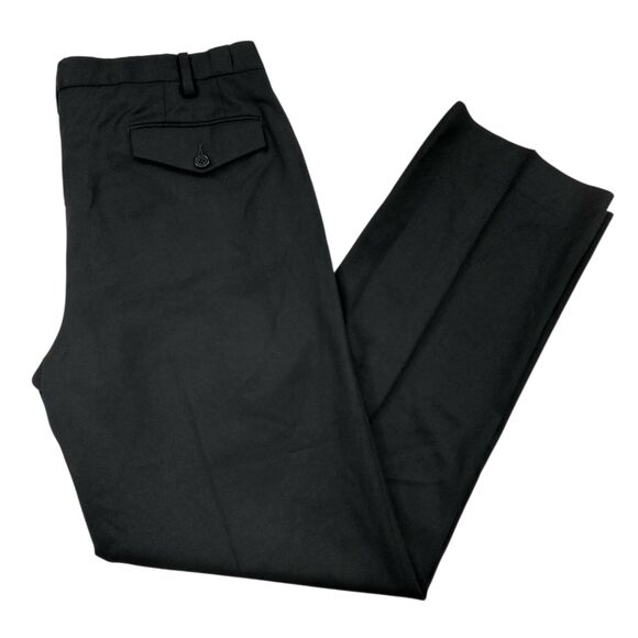 John Varvatos Pants Mens 34x30 Black Flat Front Straight Leg Wool Office Work - Picture 5 of 12